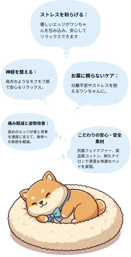 <strong>MrFluffyFriend™ペットベッドの特徴</strong>